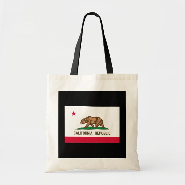 Bolso De Tela Diseño de la bandera del estado de California (Frente)