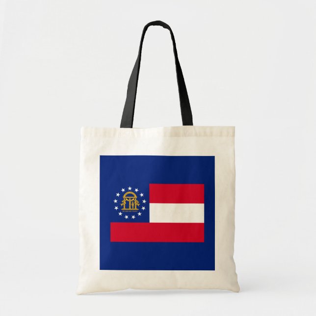 Bolso De Tela Diseño de la bandera del estado de Georgia (Frente)