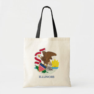 Bolso De Tela Diseño de la bandera del estado de Illinois