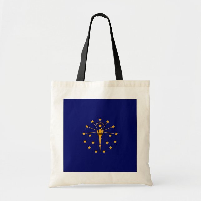 Bolso De Tela Diseño de la bandera del estado de Indiana (Frente)