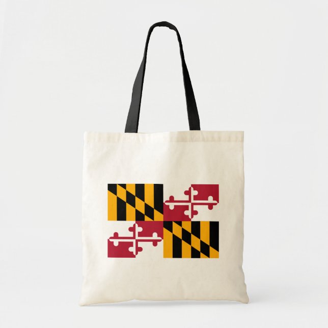 Bolso De Tela Diseño de la bandera del estado de Maryland (Frente)