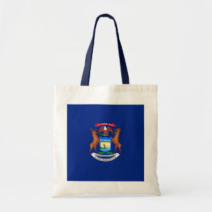 Bolso De Tela Diseño de la bandera del estado de Michigan