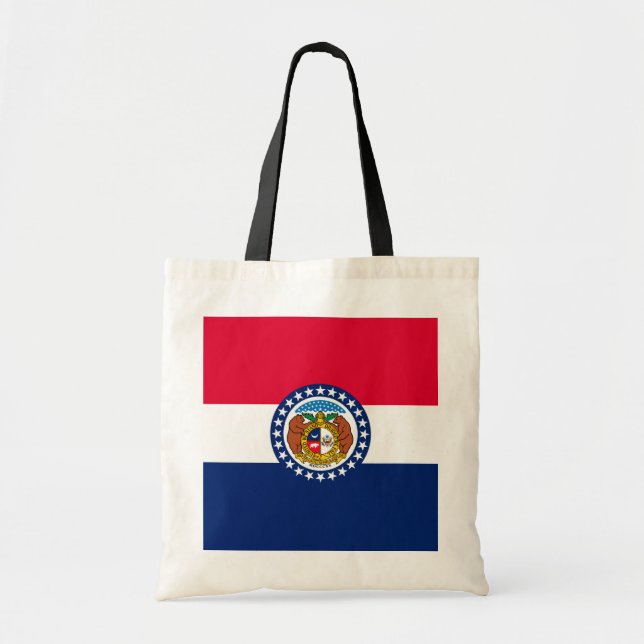 Bolso De Tela Diseño de la bandera del estado de Misuri (Frente)