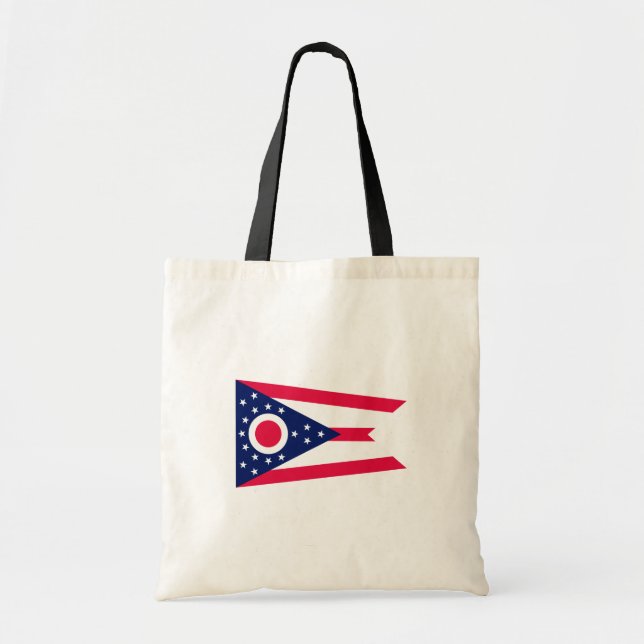 Bolso De Tela Diseño de la bandera del estado de Ohio (Frente)