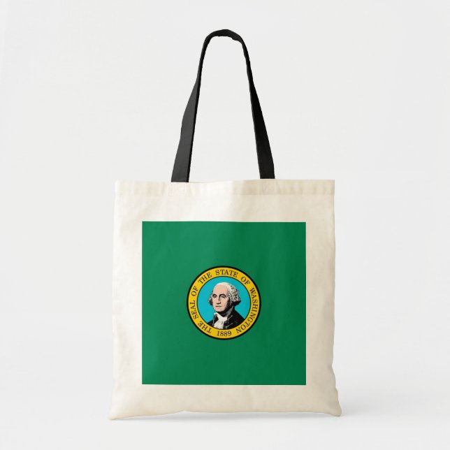 Bolso De Tela Diseño de la bandera del estado de Washington (Frente)