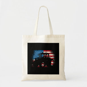 Bolso De Tela Diseño de la bandera estadounidense de Tractor par