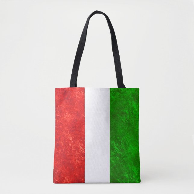 Bolso De Tela Diseño de la bandera italiana (Anverso)