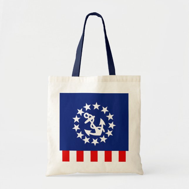 Bolso De Tela Diseño de la bandera náutica estadounidense (Frente)