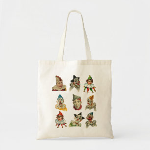 Bolso De Tela diseño de la cara del payaso del vintage