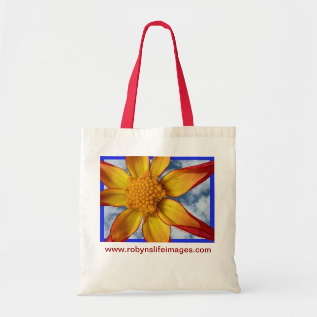 Bolso De Tela Diseño de la dalia (Frente)