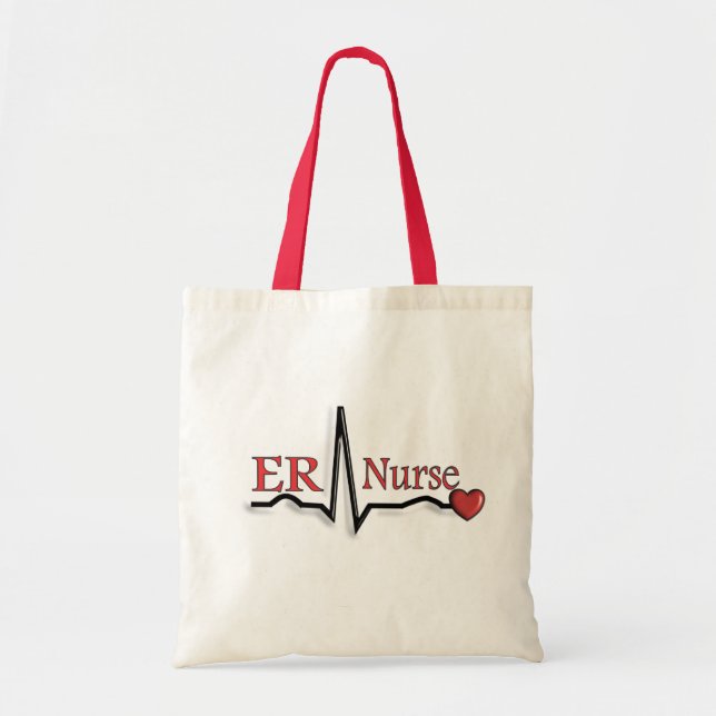 Bolso De Tela Diseño de la enfermera QRS del ER (Frente)