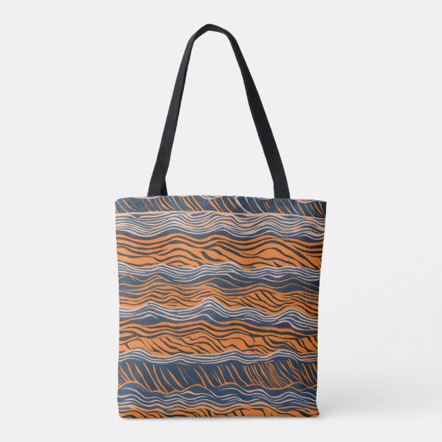 Bolso De Tela Diseño de la piel de tigres (Reverso)