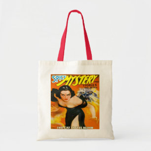 BOLSO DE TELA DISEÑO DE LA TAPA DE LA REVISTA RETRO PULP