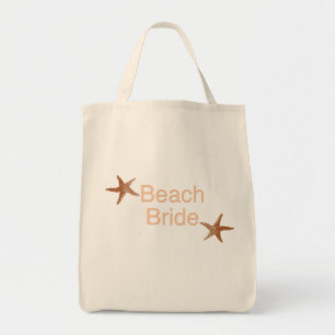 Bolso De Tela Diseño de las estrellas de mar de la novia de la