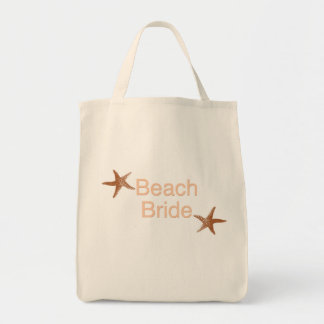 Bolso De Tela Diseño de las estrellas de mar de la novia de la