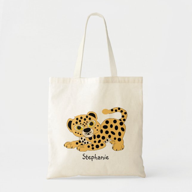 Bolso De Tela Diseño de leopardo (Frente)