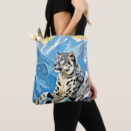 Bolso De Tela Diseño de leopardo de la nieve salvaje