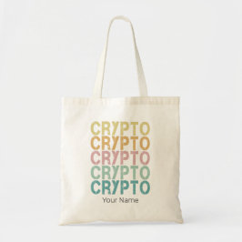 Bolso De Tela Diseño De Letras De Cripto Retro Para Criptodivisa