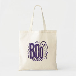 Bolso De Tela Diseño de Linoleografía de Halloween del Fantasma