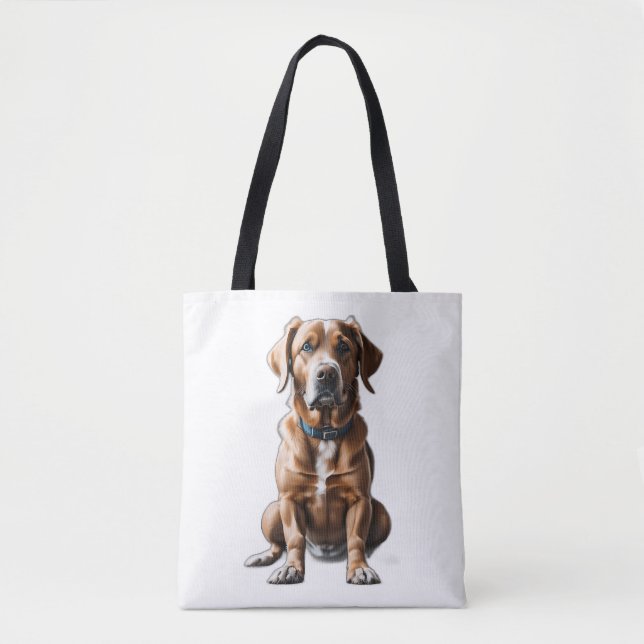Bolso De Tela diseño de logotipo perro camiseta (Anverso)