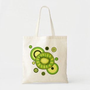 Bolso De Tela Diseño de los círculos de la rebanada del kiwi
