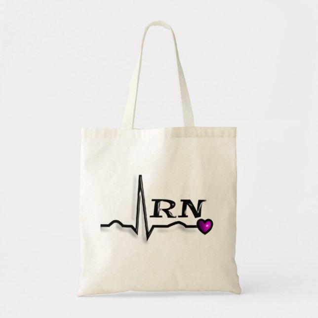 Bolso De Tela Diseño de los regalos QRS de la enfermera (Frente)