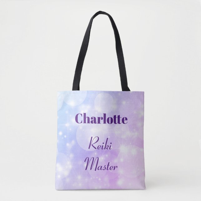 Bolso De Tela Diseño de Maestría de Reiki personalizado (Anverso)