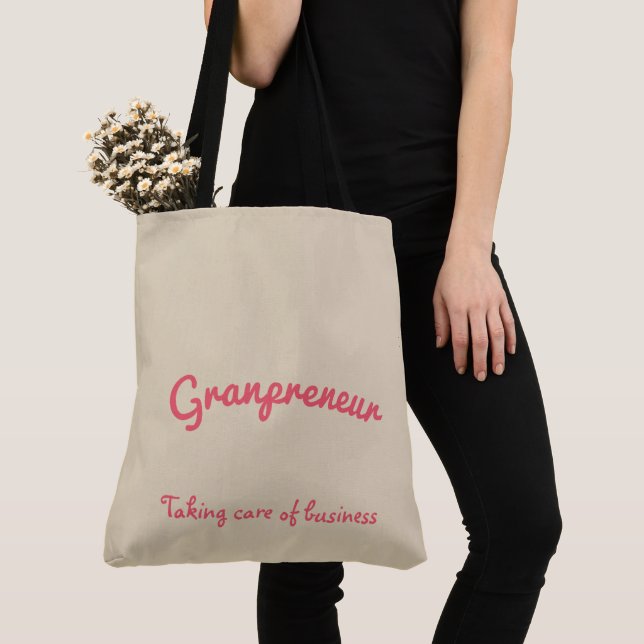 Bolso De Tela diseño de mandala de flores Granpreneur (Detalle)