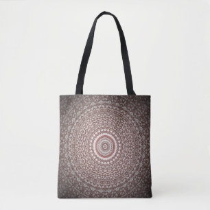 Bolso De Tela Diseño de Mandala estilo tribal rosa