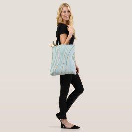 Bolso De Tela diseño de mármol líquido pintado a mano elegante c
