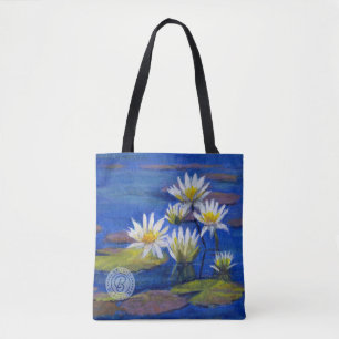 Bolso De Tela Diseño de medianoche del tote de las flores del