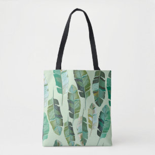 Bolso De Tela Diseño de moda con plantas de plátanos tropicales