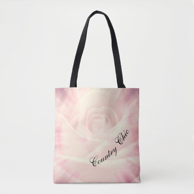Bolso De Tela Diseño de moda de país rosa (Anverso)