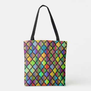 Bolso De Tela Diseño de mosaicos de colores-53535