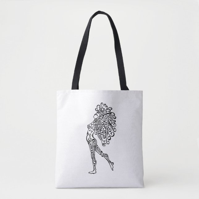 Bolso De Tela Diseño de mujer guerrera (Anverso)