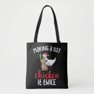 Bolso De Tela Diseño de Navidades de pollo divertidos