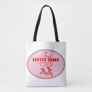 Bolso De Tela Diseño de Novia Pequeña Tini Copa de Martini Ros