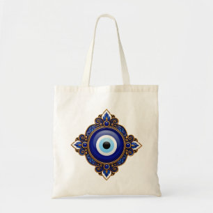 Bolso De Tela Diseño de Ojo Turco Azul