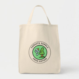 Bolso De Tela Diseño de Oxígeno Forestal de Personalizado Azul V