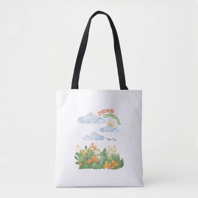 Bolso De Tela Diseño de pájaros bebé (Anverso)