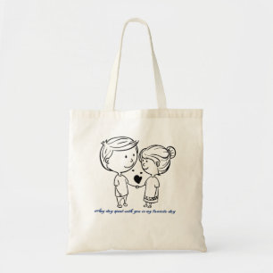 Bolso De Tela Diseño de pareja con tema del día de San Valentín