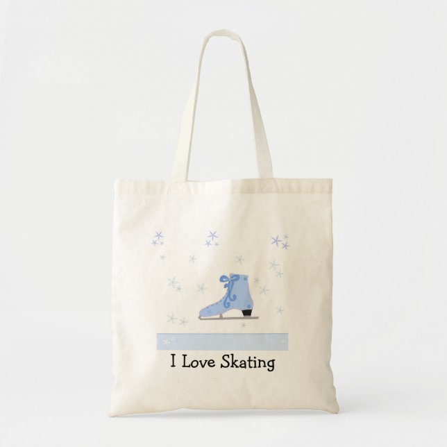 Bolso De Tela Diseño de patinaje sobre hielo (Frente)