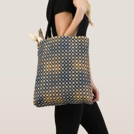 Bolso De Tela Diseño de Patrón Abstracto de Cuadrícula Geométric