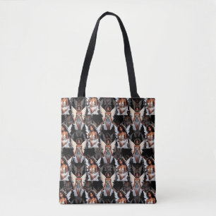 Bolso De Tela Diseño de patrón de ángeles de niña negra hermosa