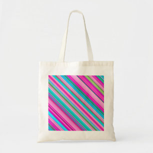 Bolso De Tela Diseño de patrón de franja de arcoíris vibrante