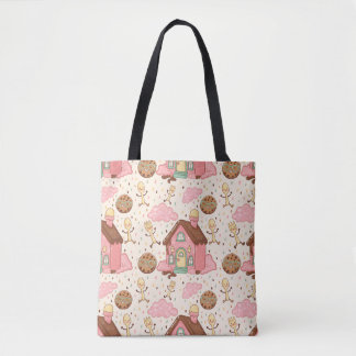 Bolso De Tela Diseño de patrón de jardín dulce