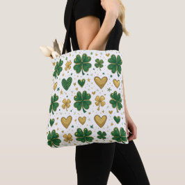 Bolso De Tela Diseño de Patrón de San Patricio Brillante