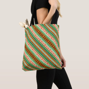 Bolso De Tela Diseño de patrones aztecas coloridos lindos
