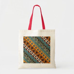 Bolso De Tela Diseño de patrones aztecas étnicos coloridos