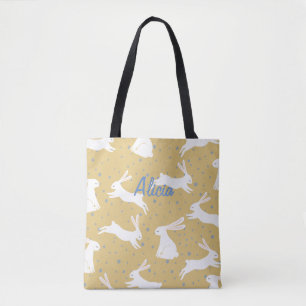 Bolso De Tela Diseño de patrones de conejo mate - Personalizable